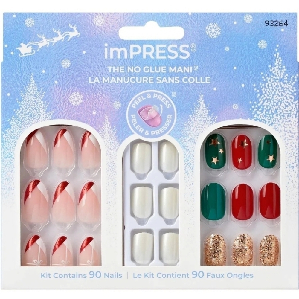 KISS imPRESS Press On Nails Limited Edition Holiday Gift Set NEW
